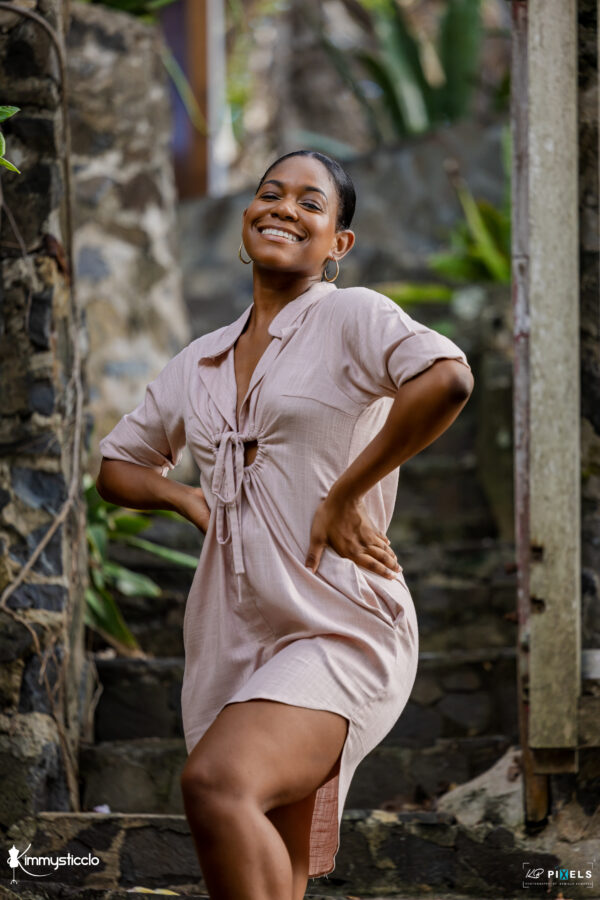 Tropical Sunrise Shirt Dress