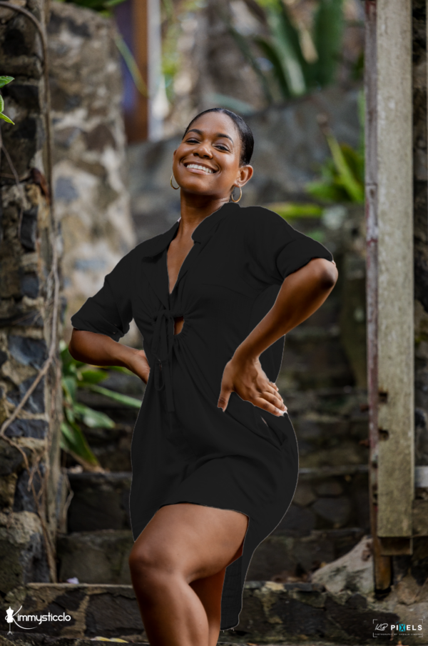 Tropical Sunrise Shirt Dress - Image 2