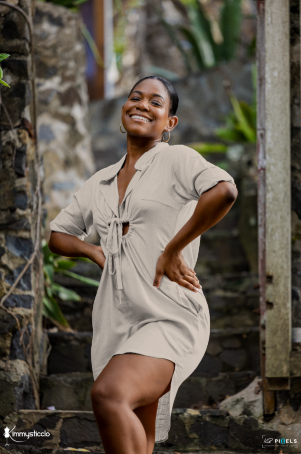 Tropical Sunrise Shirt Dress - Image 8