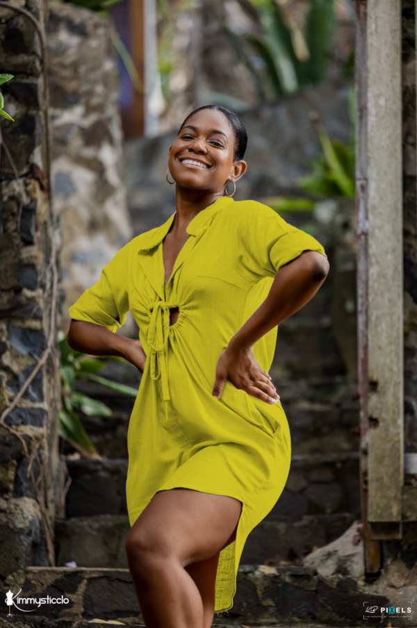 Tropical Sunrise Shirt Dress - Image 9
